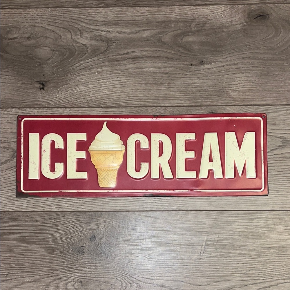 Vintage Style Ice Cream Wall Sign